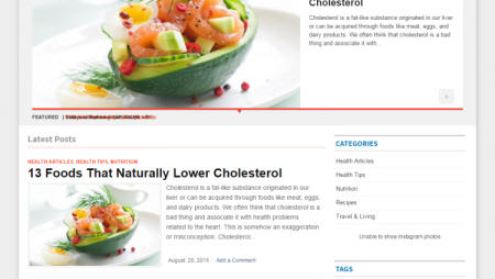 Health & Food Website Development