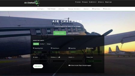 Airchathams Website in ASP .NET